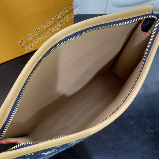 路易威登2022新款男士手包 M80306 路易威登Poche Toilette26盥洗袋  LV1854提花爆款手拿包  ydh4579